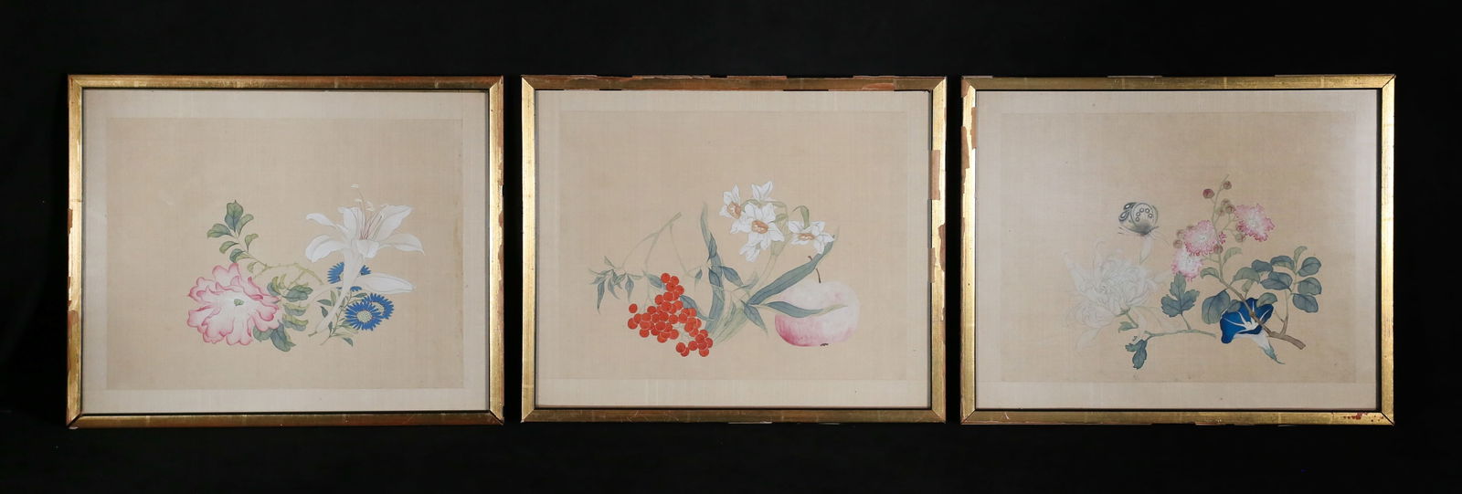 3 Chinese Paintings on Silk (1 of 11)