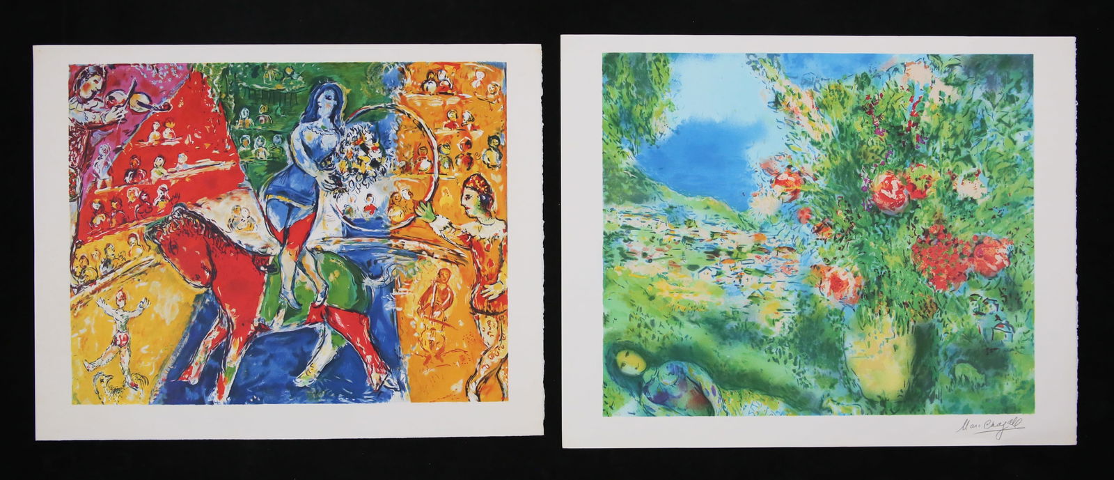 After Chagall 2 Lithographs Flowers & Circus Horse (1 of 11)