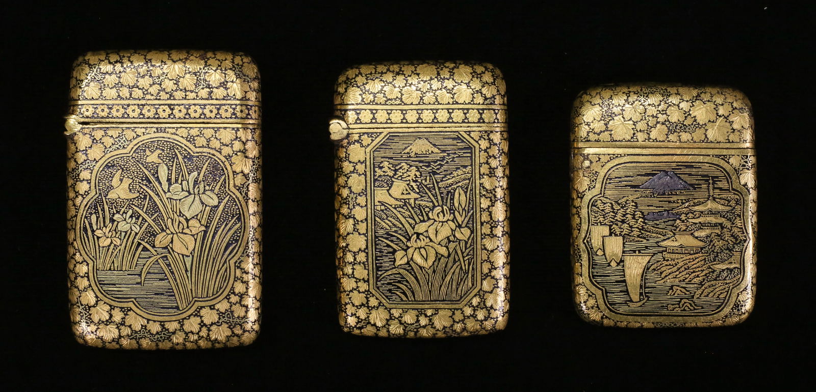 3 Japanese Damascene Match Safes (1 of 13)