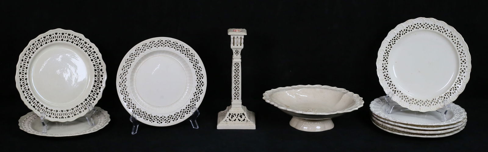 10 Pieces English Creamware Including Leeds (1 of 20)
