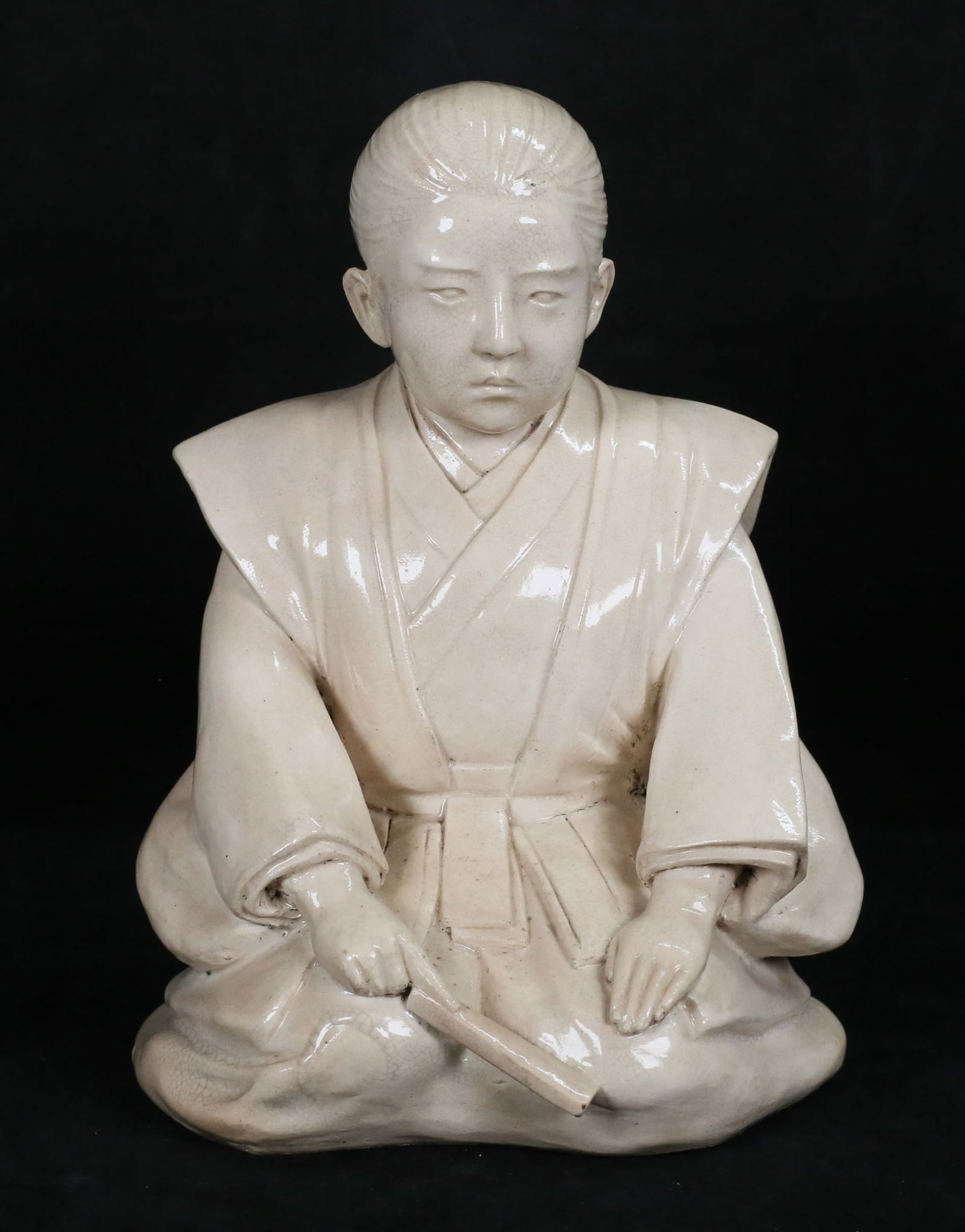 Japanese Pottery Seated Figure (1 of 10)