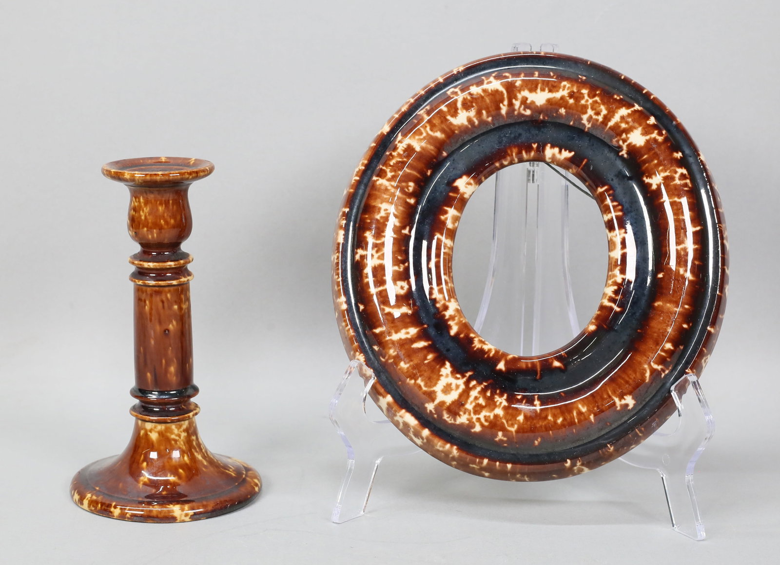 2 Pieces Rockingham Glaze Pottery (1 of 11)