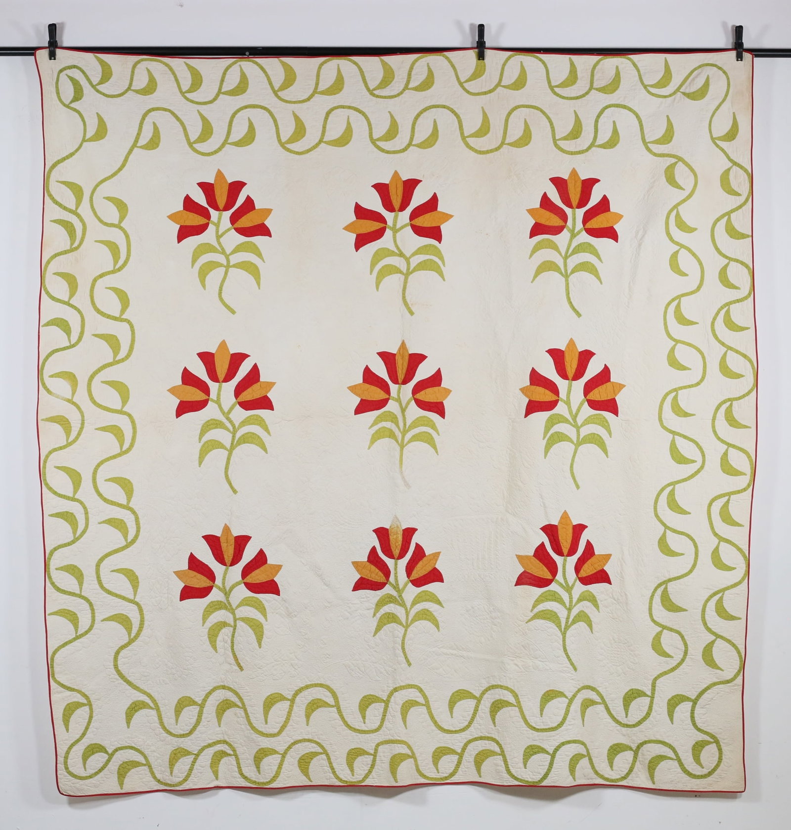 Antique Tulip Quilt from 1853 by Susan Thompson (1 of 18)