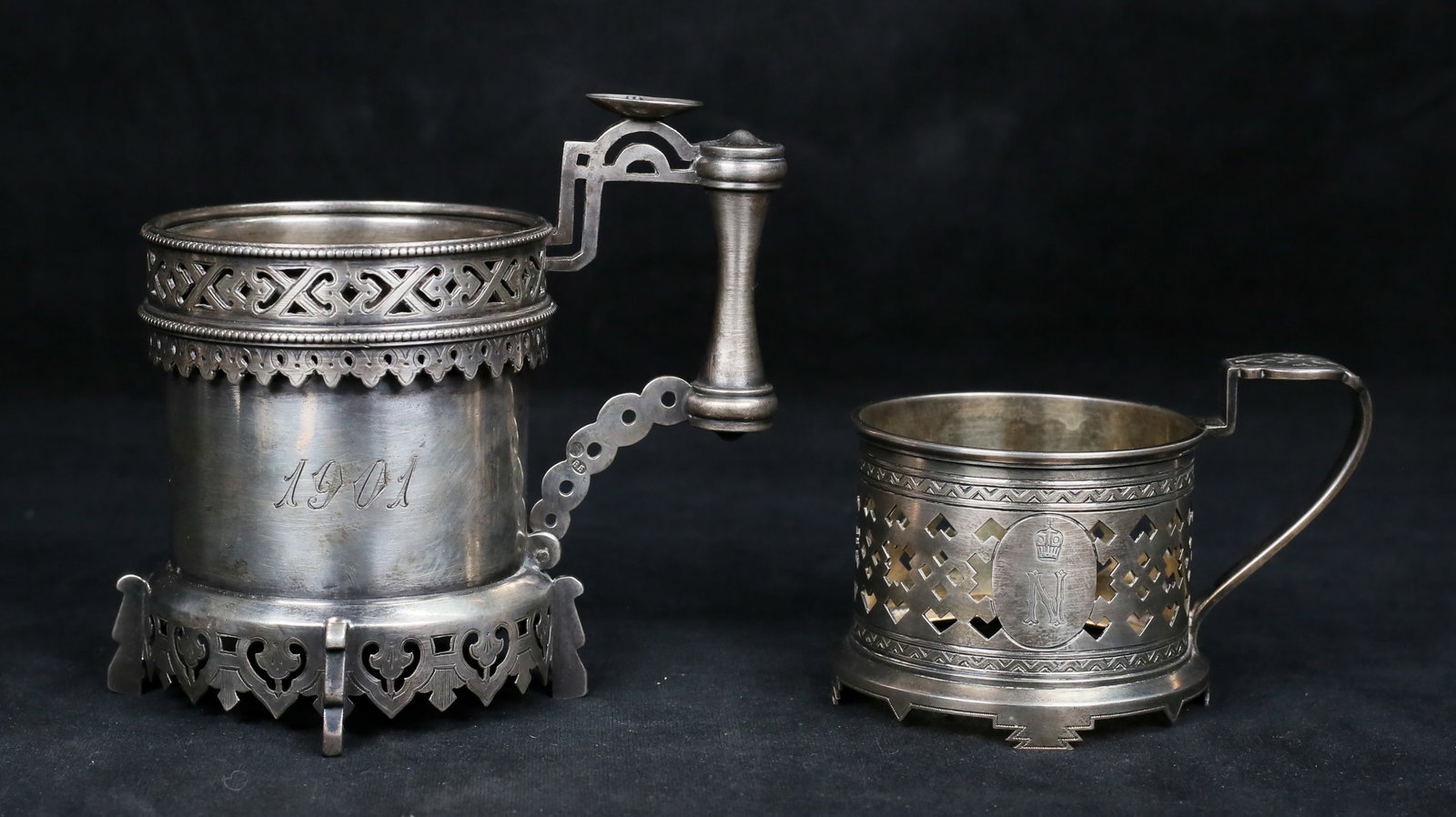2 Russian 84 Silver Cup Holders (1 of 20)