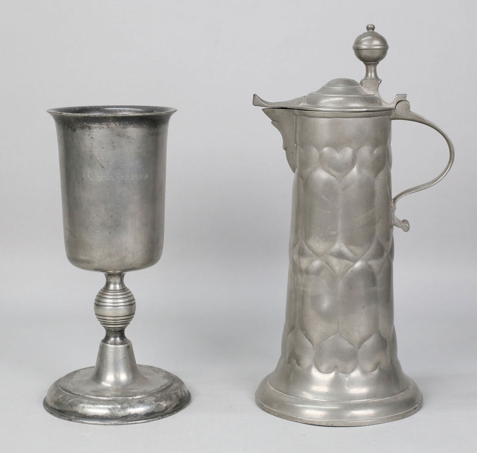 German Pewter Flagon & Chalice (1 of 19)