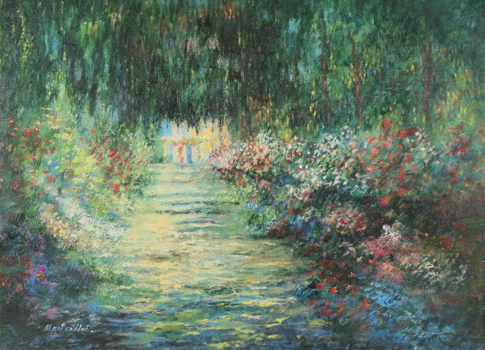 Impressionist Oil on Canvas Garden (1 of 5)