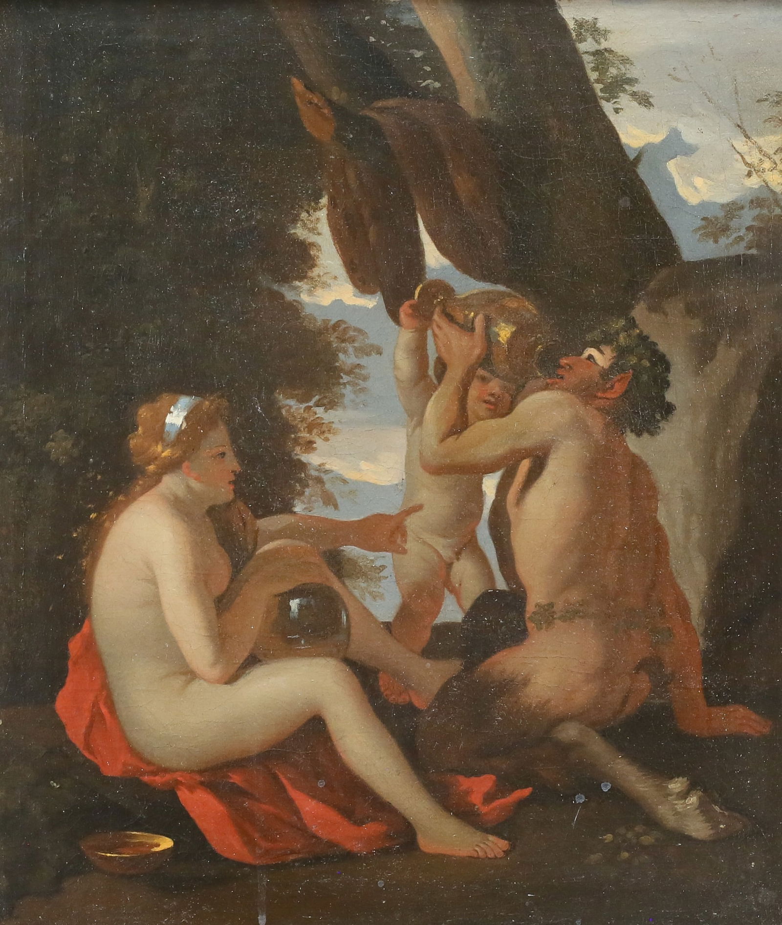 After Nicolas Poussin Oil on Canvas Bacchic Scene (1 of 8)