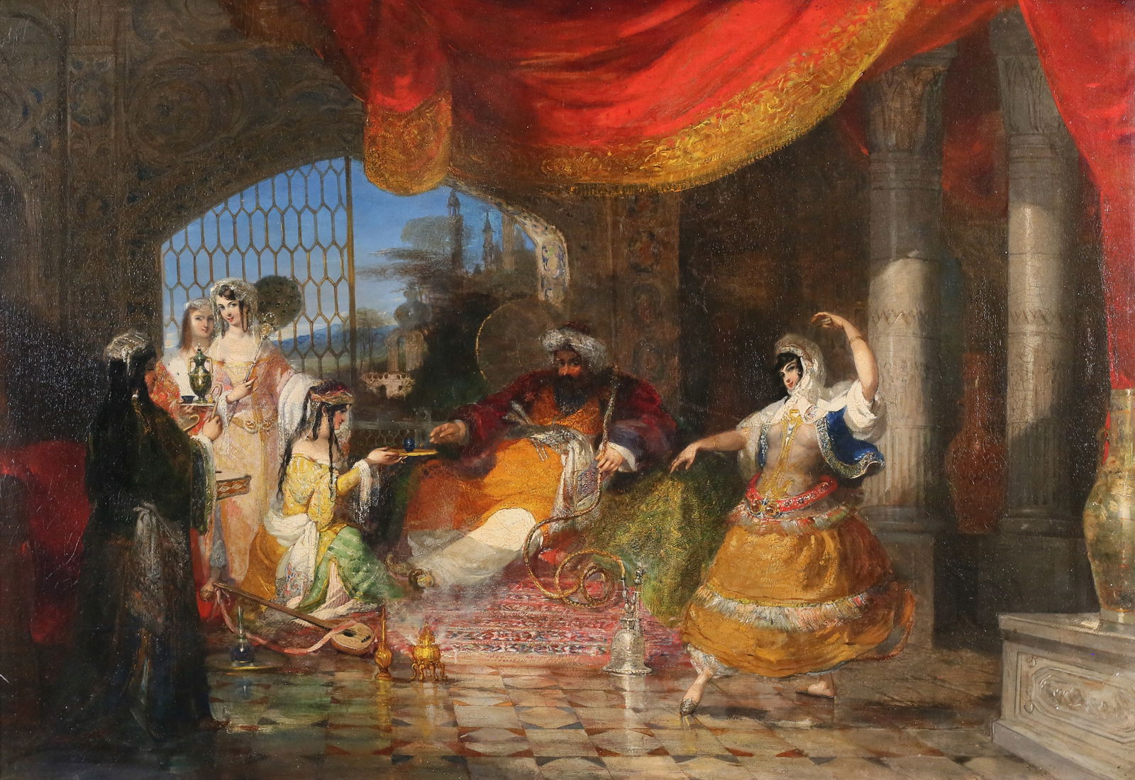 Orientalist Oil on Canvas Genre Scene (1 of 10)