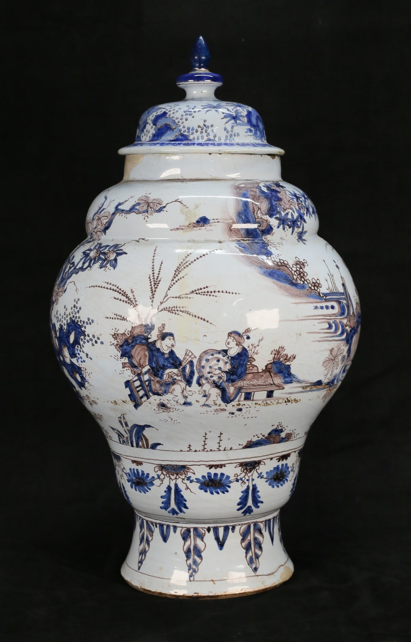 French Faience Chinoiserie Lidded Jar (1 of 20)