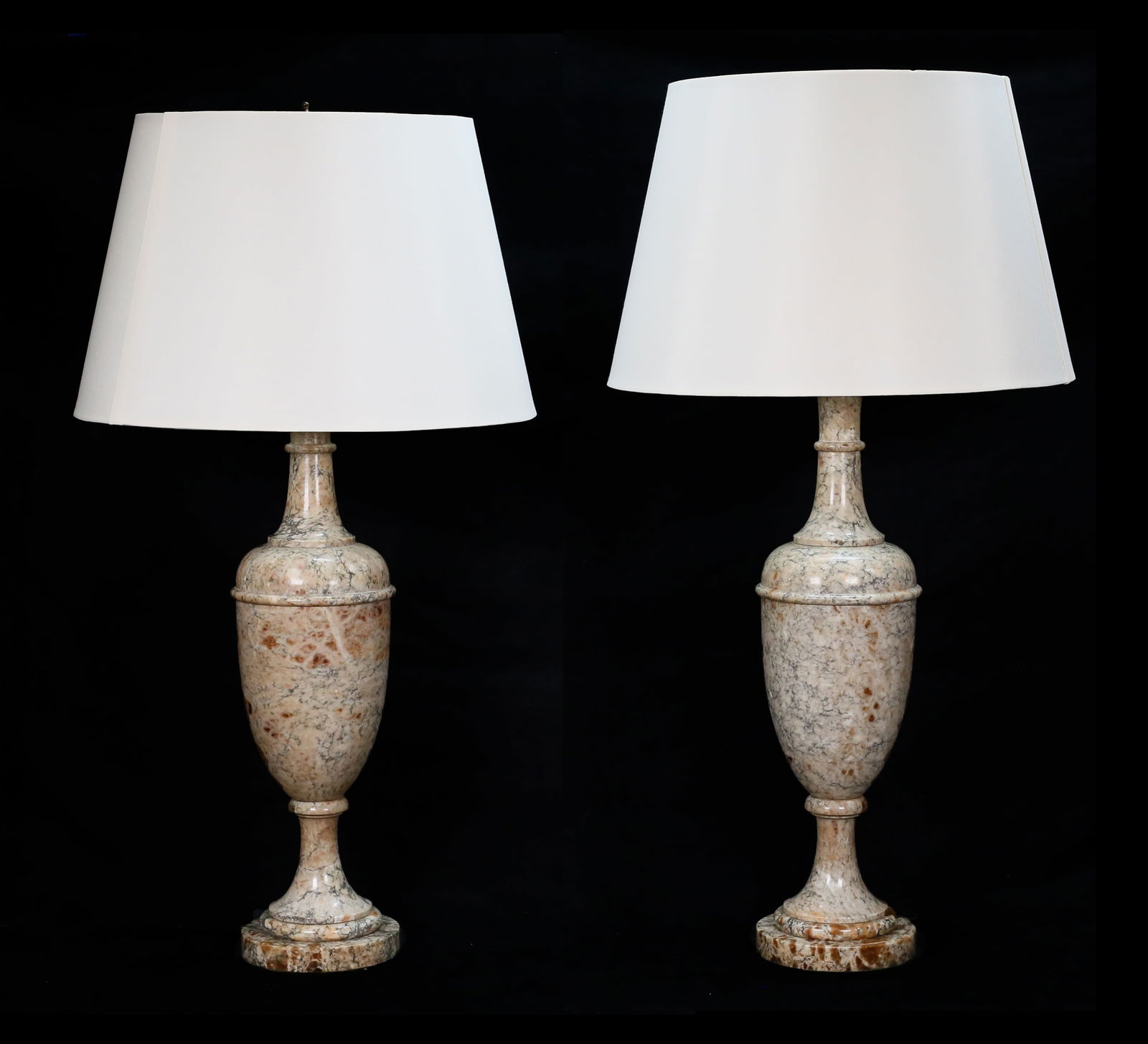 Pair of Italian Marble Urn Form Table Lamps (1 of 20)
