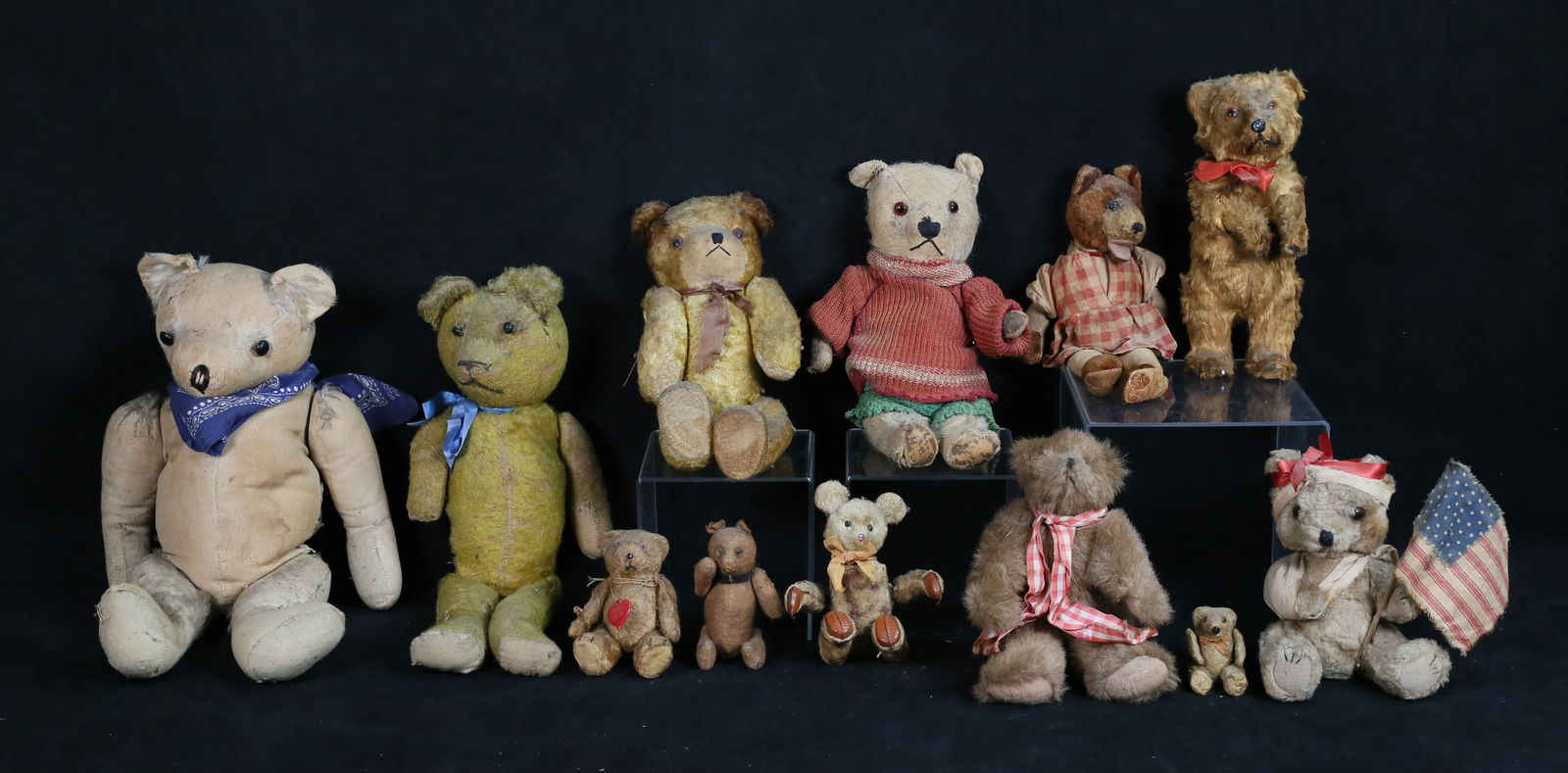 12 Early Vintage Stuffed Teddy Bears Steiff Style (1 of 20)