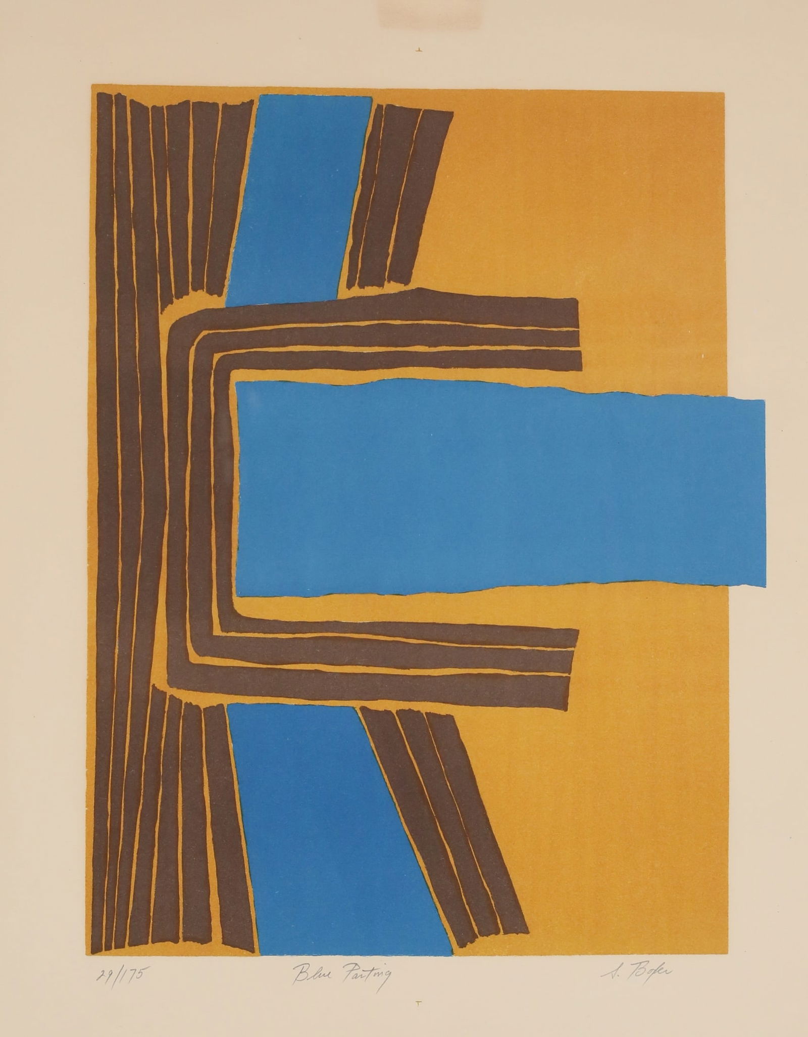 Stanley Boxer Lithograph Blue Parting (1 of 7)