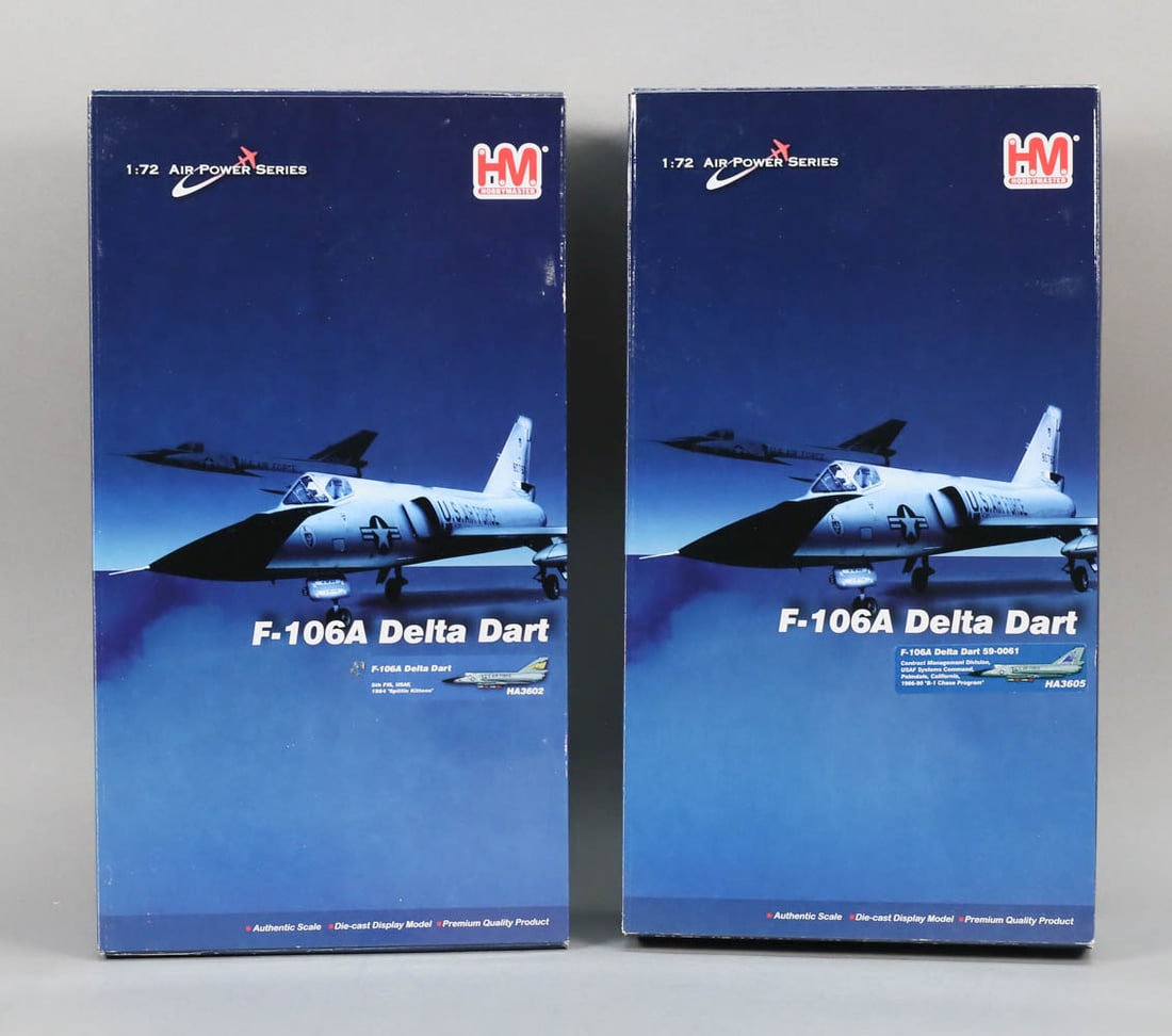 Lot of 2 HM 1/72 F-106A Delta Dart Model Planes (1 of 18)