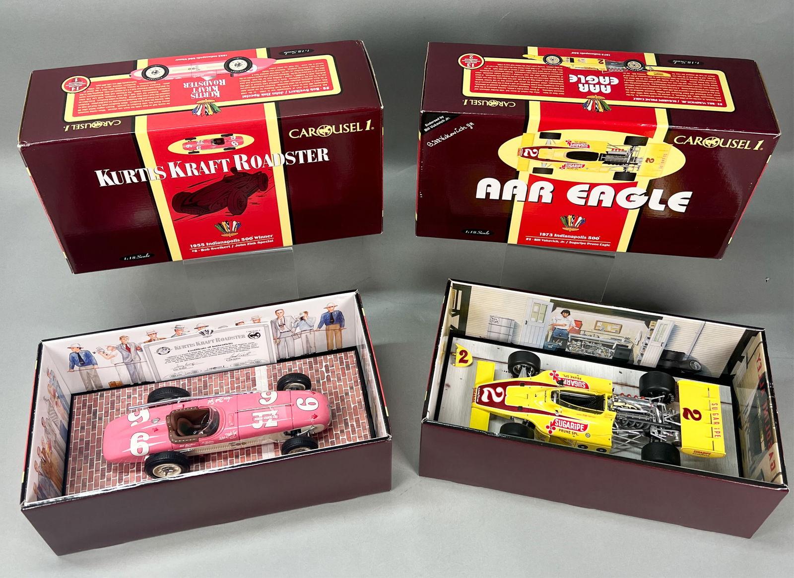 2 Carousel 1 1955 and 1973 1:18 Scale Cars (1 of 10)