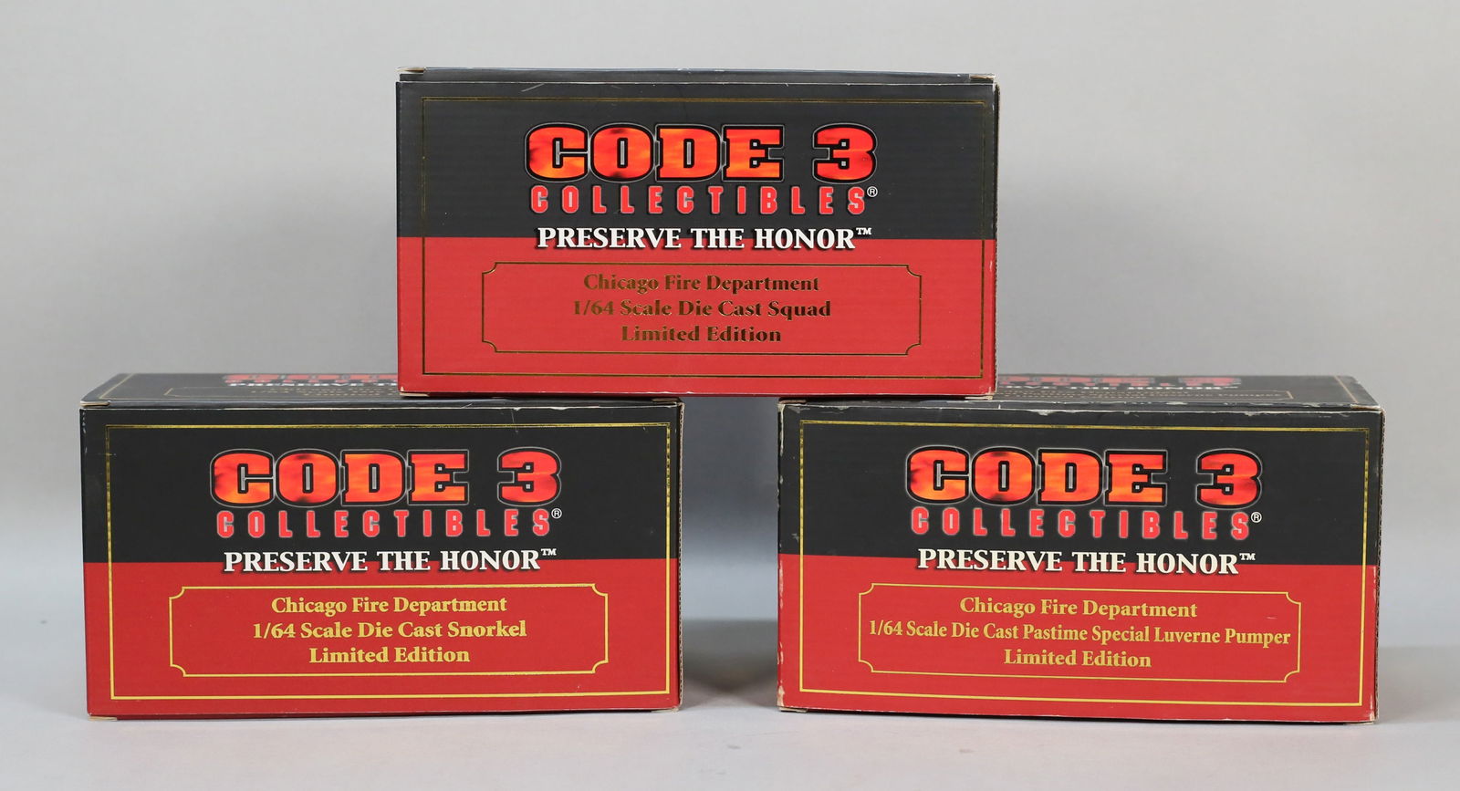 Lot of 3 - Code 3 Preserve the Honor Chicago Fire (1 of 11)
