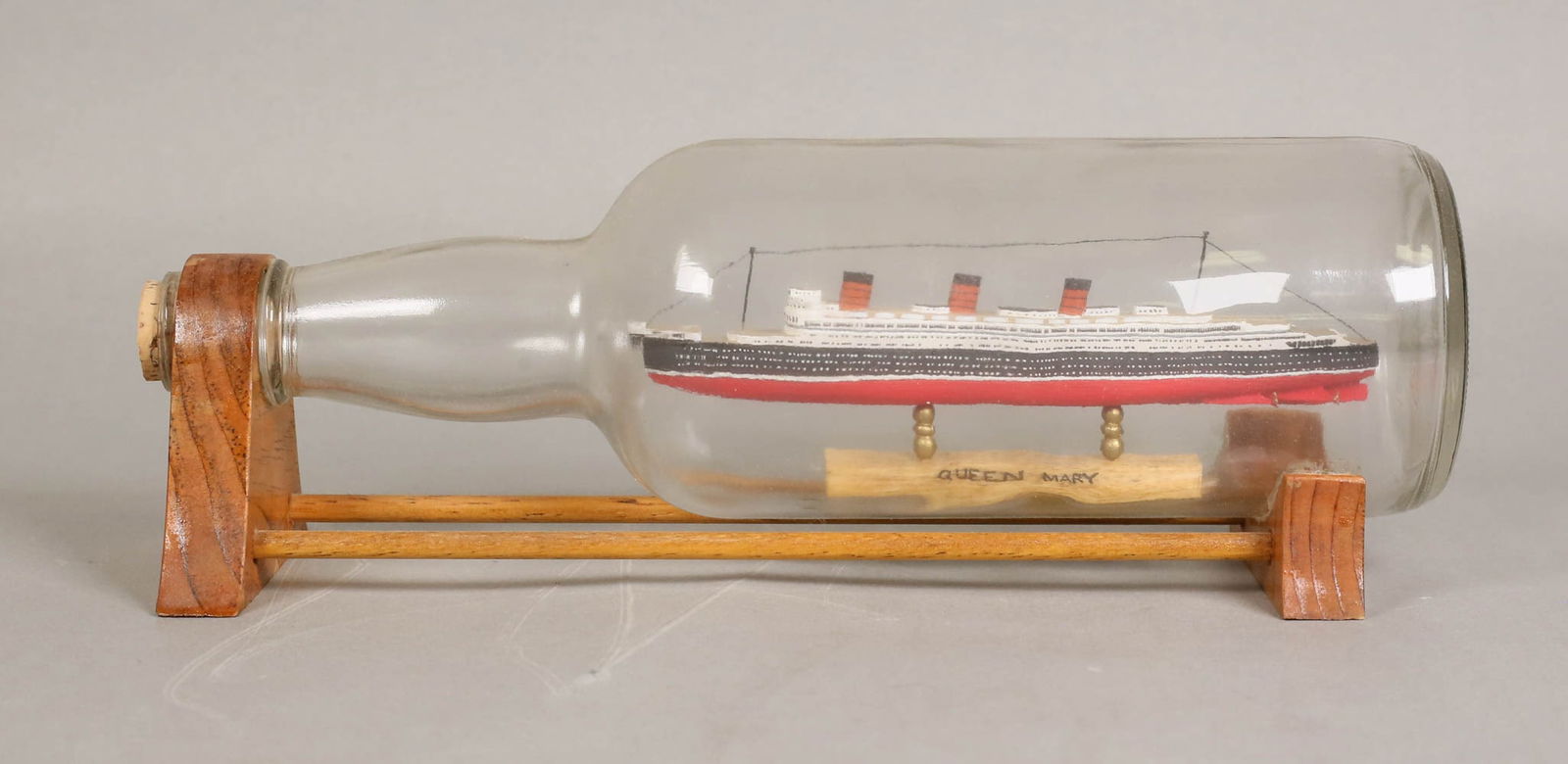 Queen Mary Ship in a Glass Bottle Model Ship (1 of 7)