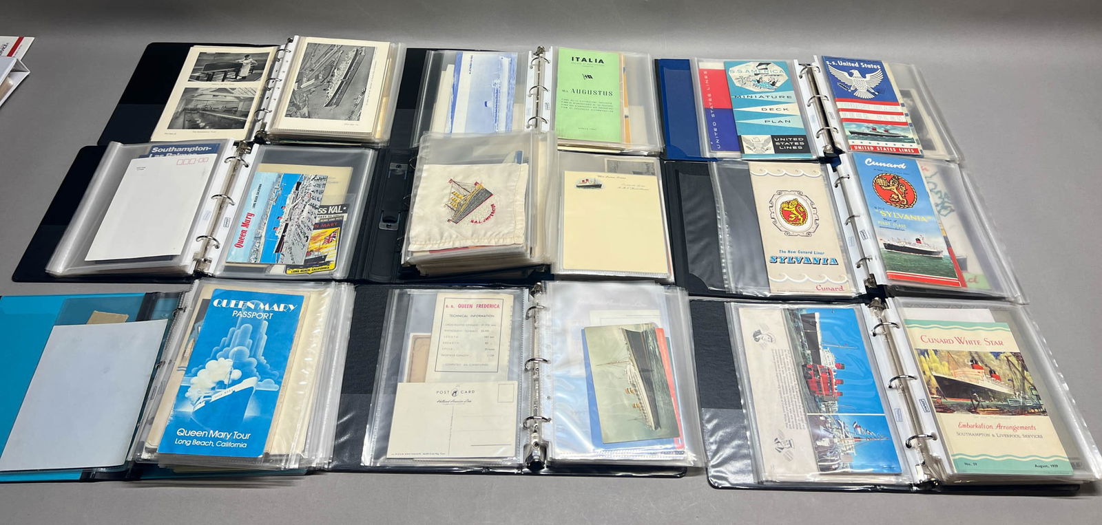 10 Small Binders of Vintage Ship Memorabilia (1 of 5)
