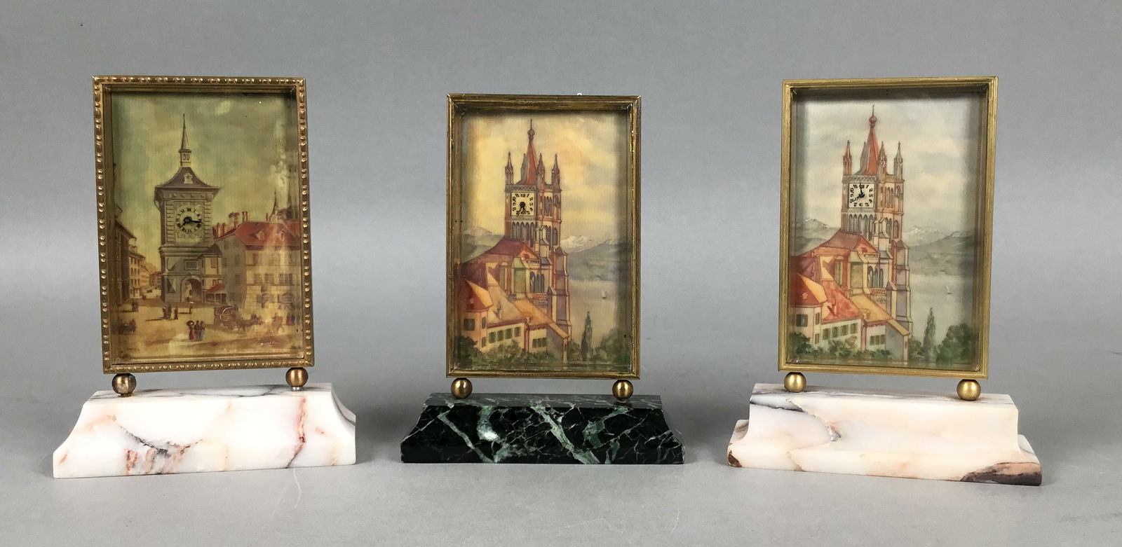 3 Swiss Scenic Desk Clocks Cathedrals (1 of 16)