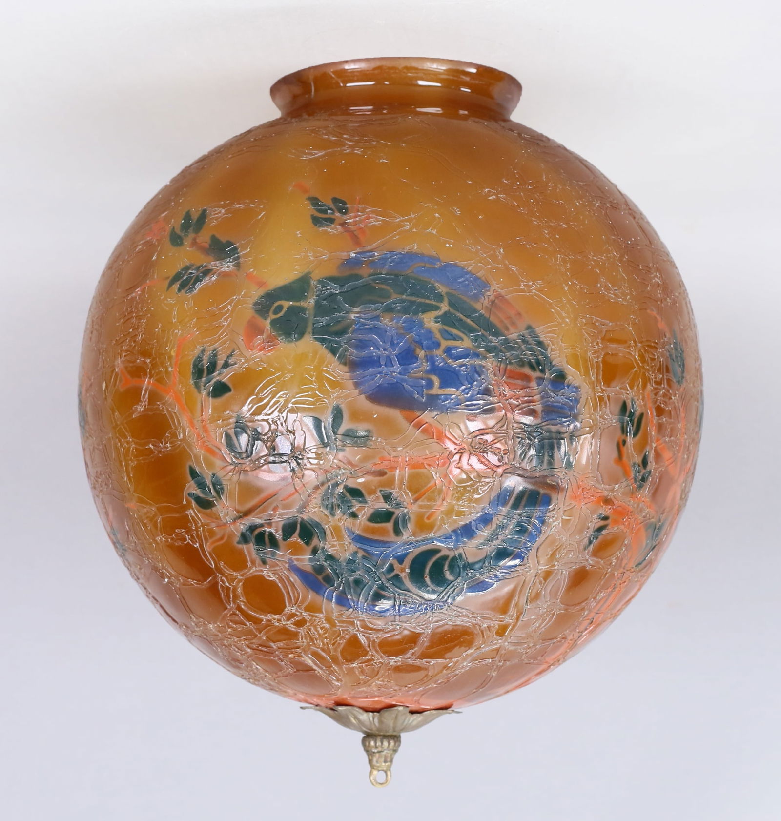 Handel Style Parrot Crackle Glass Shade (1 of 10)