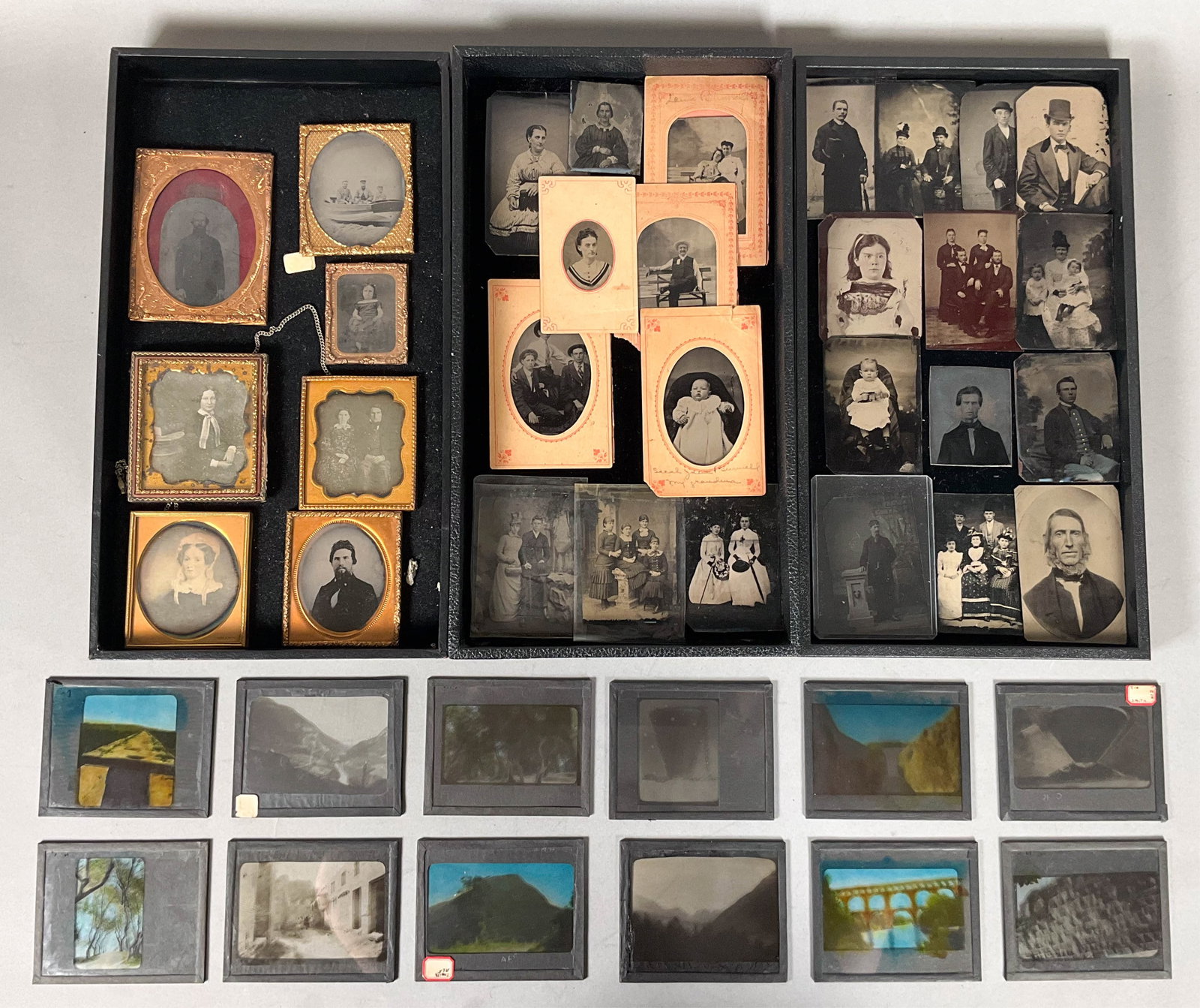 Lot of Daguerreotypes, Tintypes, Glass Slides (1 of 9)