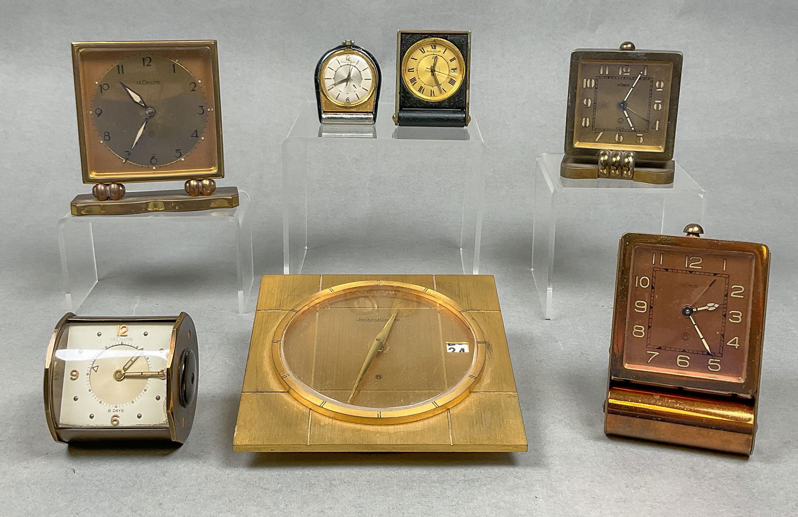 7 Jaeger, LeCoultre Desk & Travel Clocks (1 of 13)