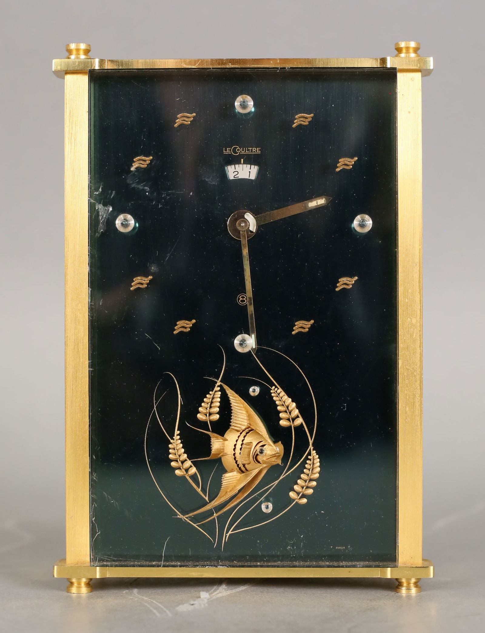 LeCoultre Marina 8 Day Alarm Clock Fish (1 of 8)