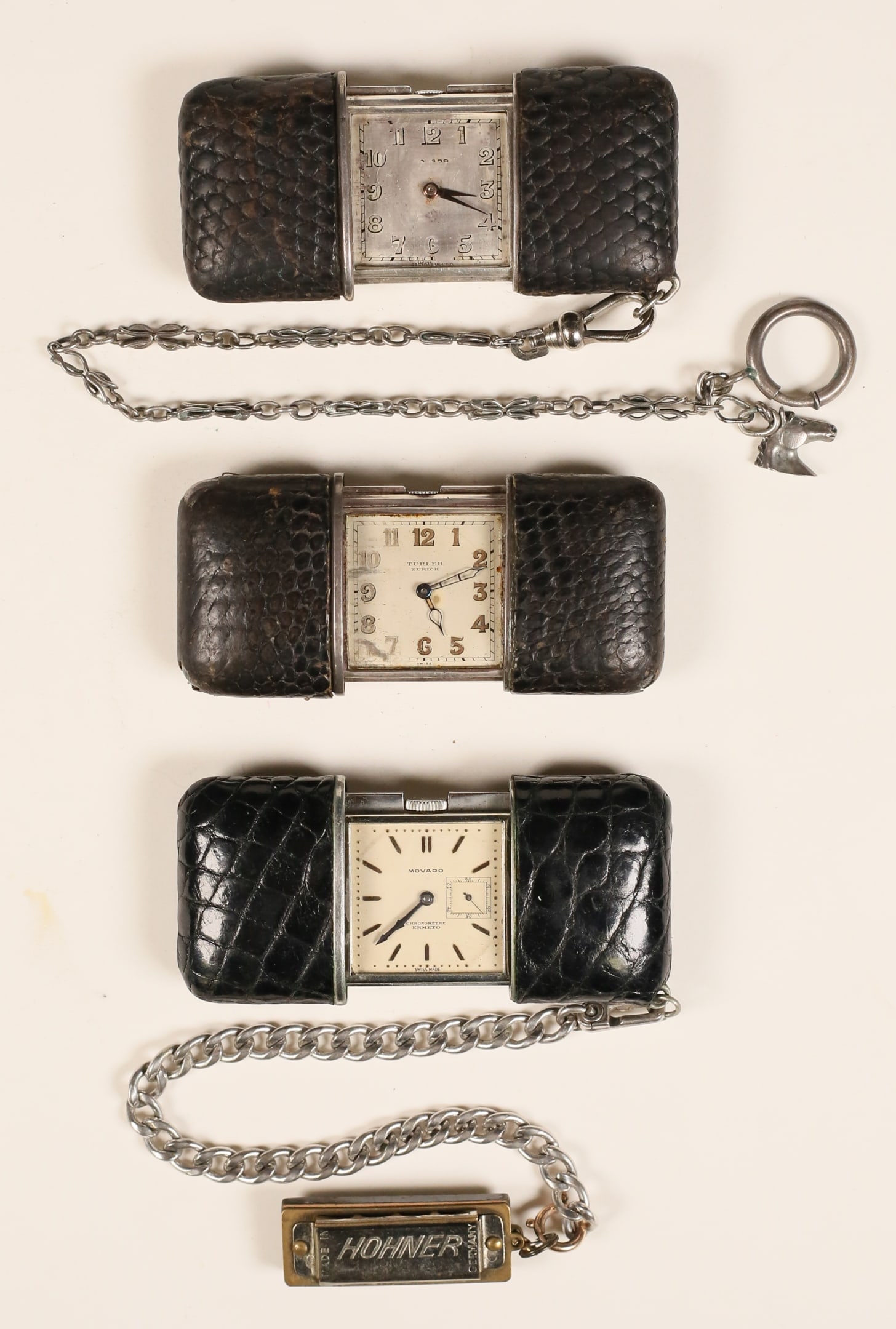 3 Movado Purse Watches Ermeto, Turler (1 of 18)
