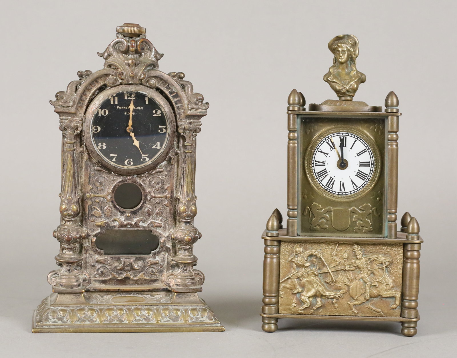2 Gilt Bronze Clocks St. Etienne & Phinney-Walker (1 of 14)