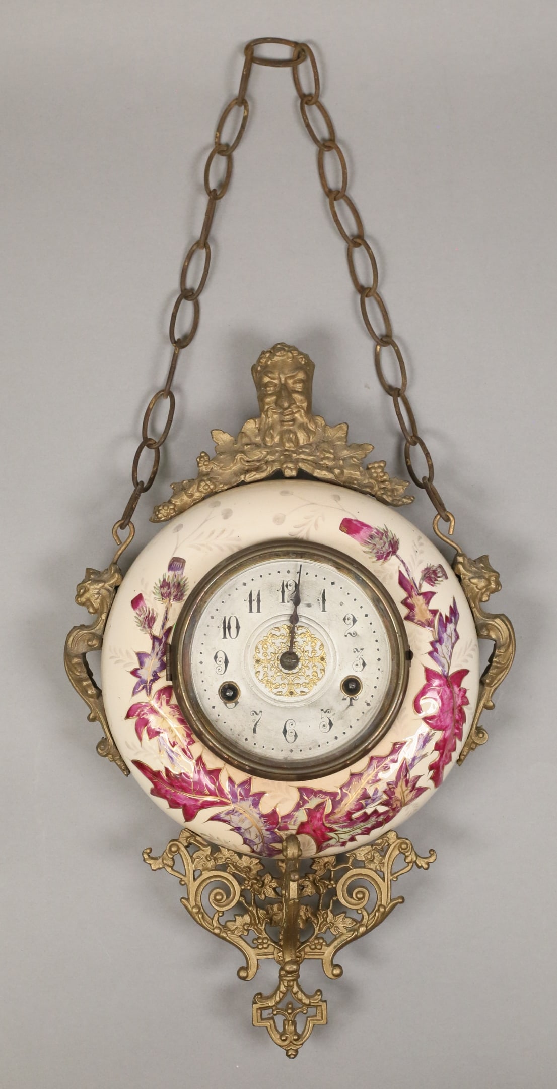 Ormolu Mounted Porcelain Hanging Clock (1 of 10)