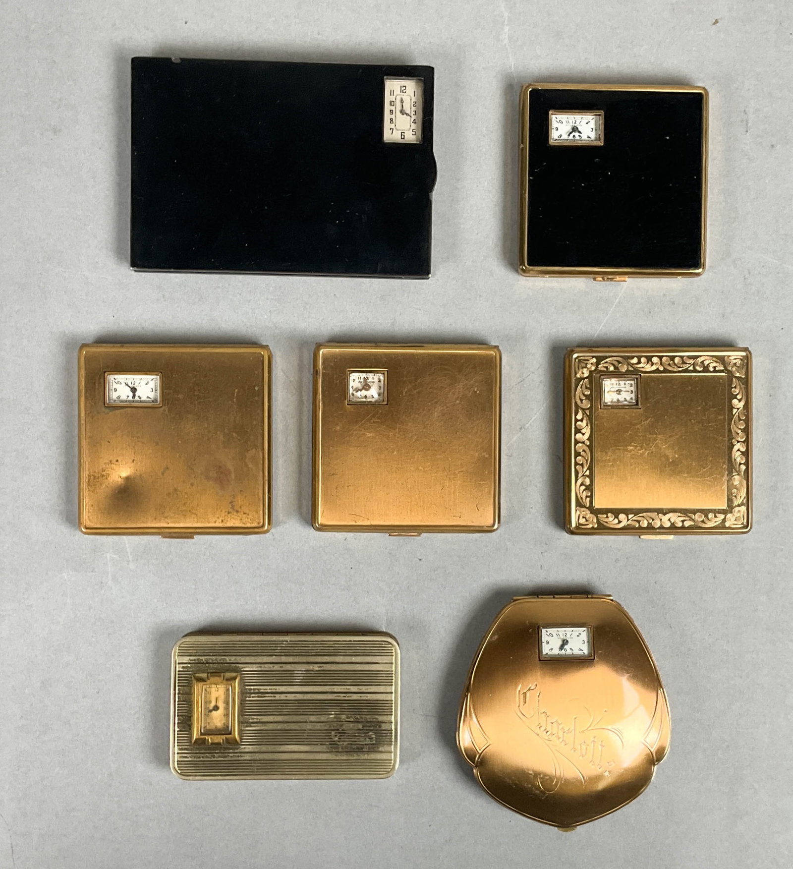 7 Clock Compacts & Cigarette Case (1 of 11)