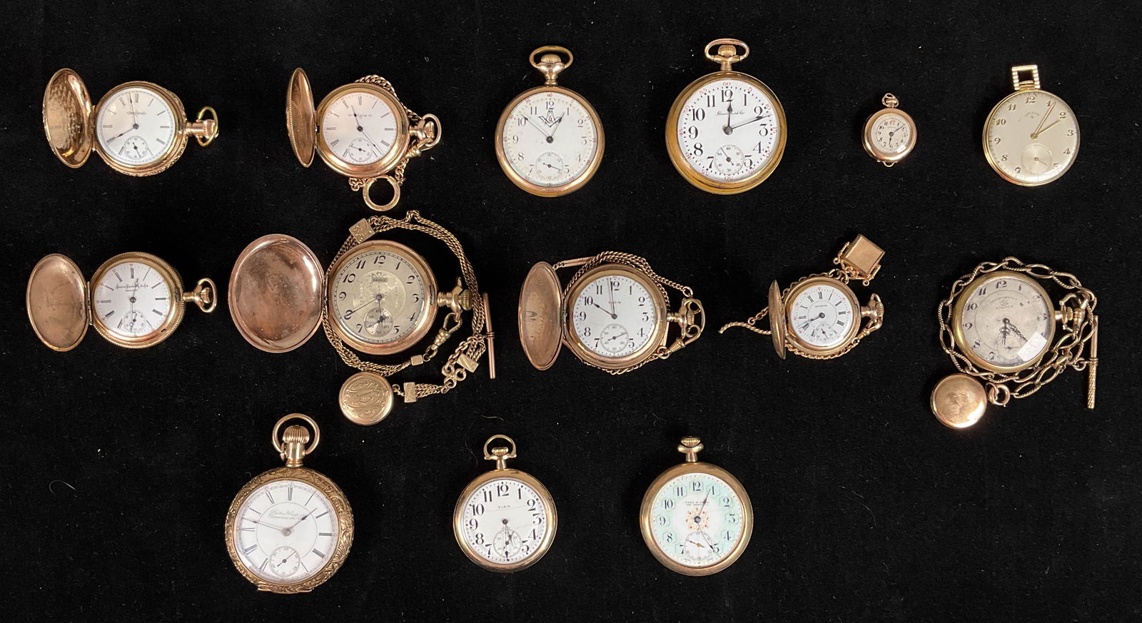 14 Pocket Watches Gold Plated, Gold Filled (1 of 12)