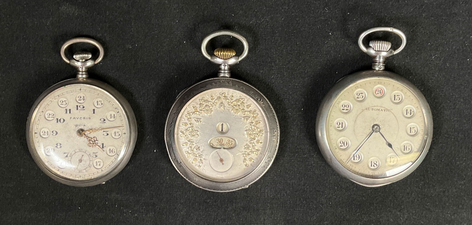 3 Continental Silver Pocket Watches (1 of 12)