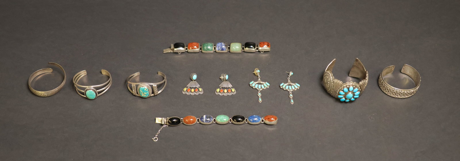 Lot of Sterling Jewelry Mexican, Native American (1 of 14)
