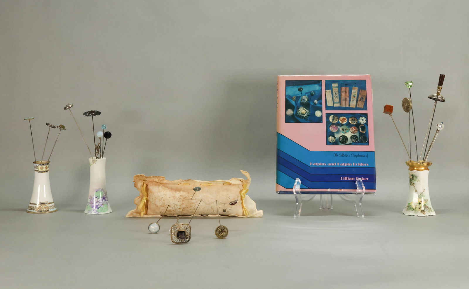 25 Vintage Hatpins With Holders & Book (1 of 8)