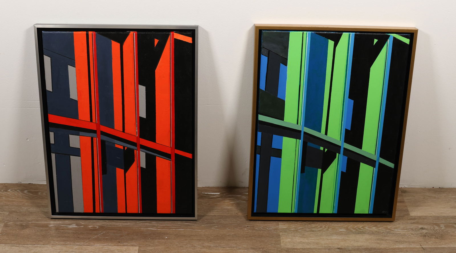 Martin Graifer 2 Acrylics on Canvas Buildings (1 of 9)