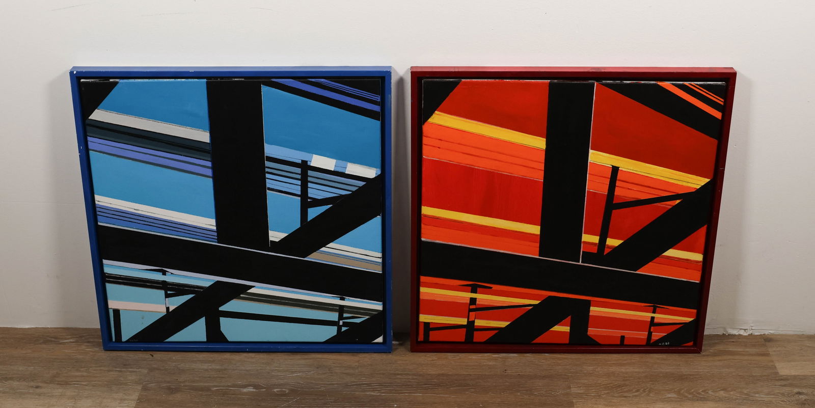 Martin Graifer 2 Acrylics on Canvas Tracks (1 of 10)