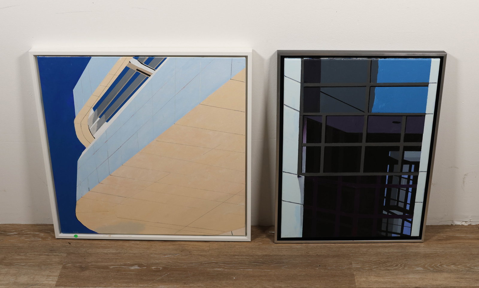 Martin Graifer 2 Acrylics on Canvas Buildings (1 of 10)