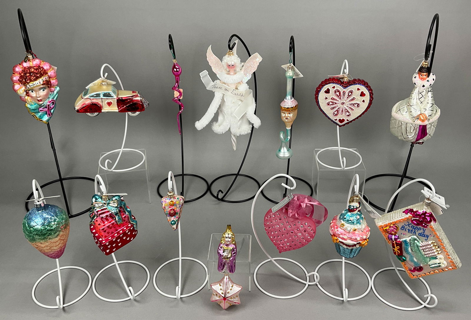 14 Valentines Day Ornaments Hearts, Car, Radko (1 of 20)