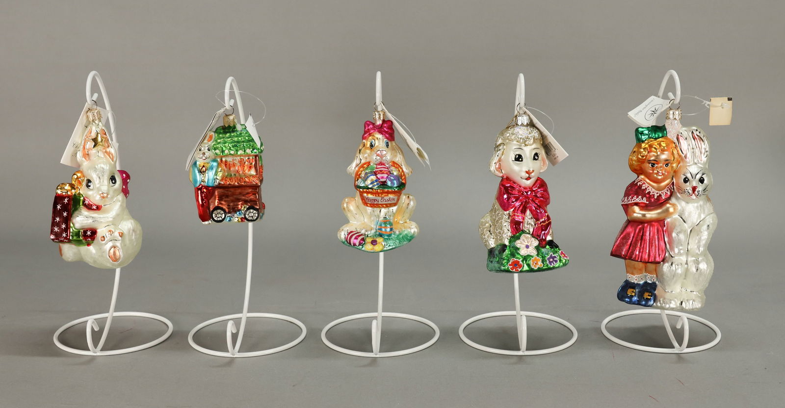 5 Vintage Christopher Radko Easter Bunny Ornaments (1 of 11)