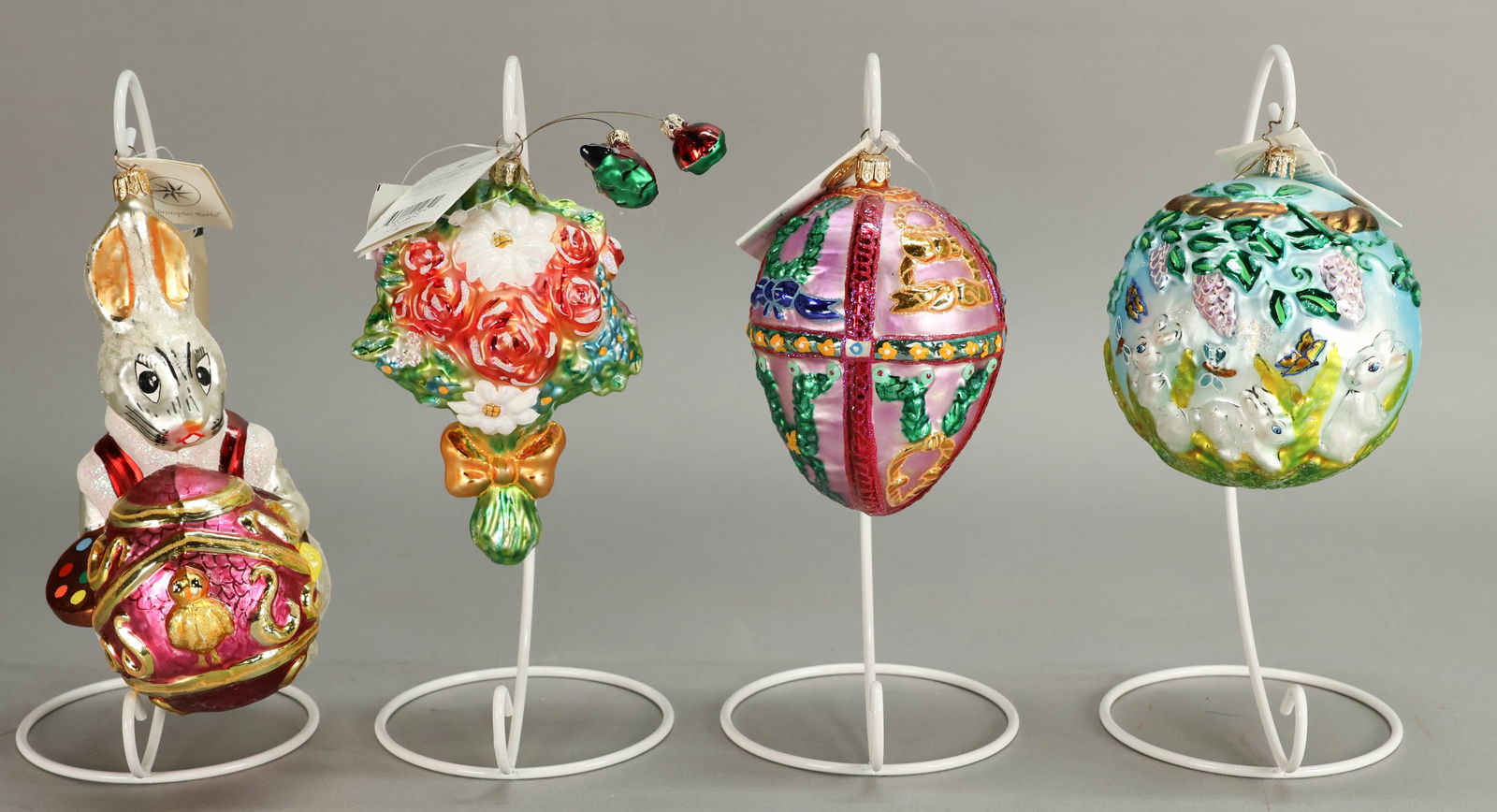 4 Vintage Christopher Radko Easter Bunny Ornaments (1 of 11)