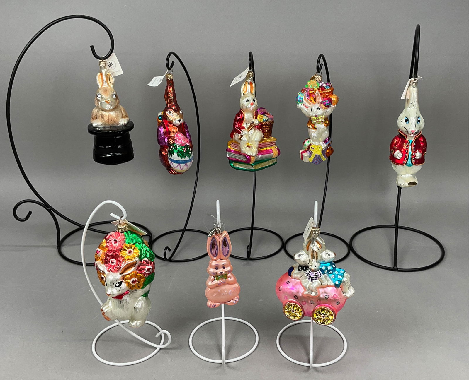 8 Radko Easter Bunny Ornaments Most with Tags (1 of 8)