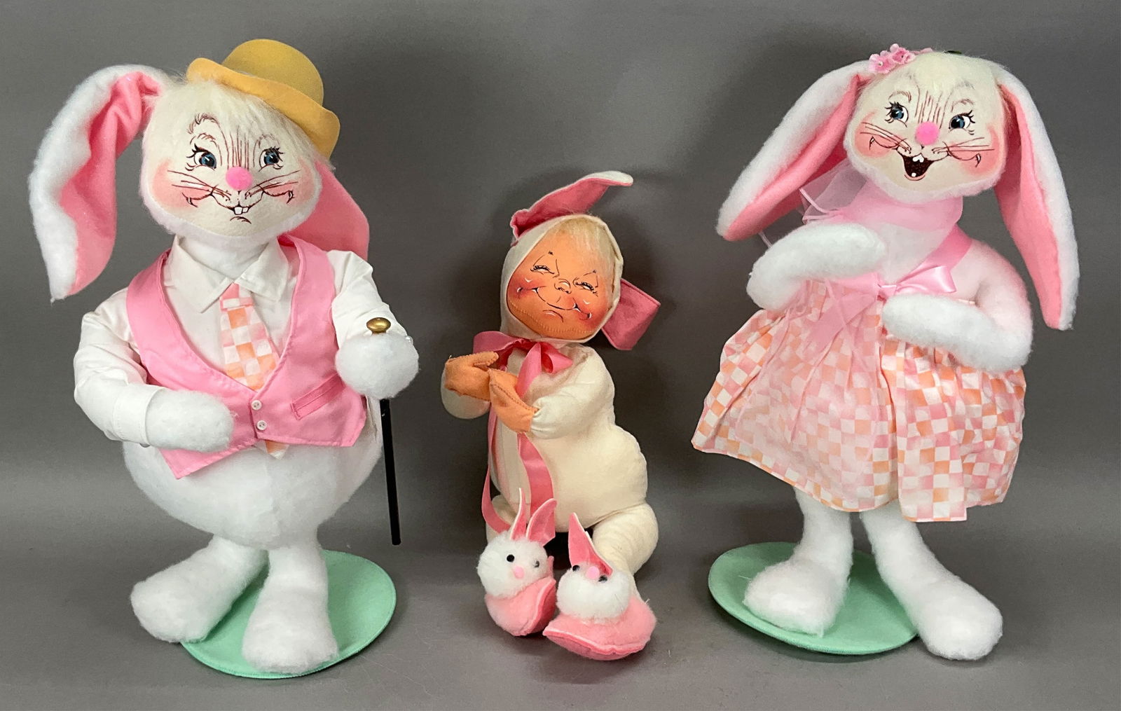 3 Annalee Easter Bunny Figures Boy Girl Bunny (1 of 9)