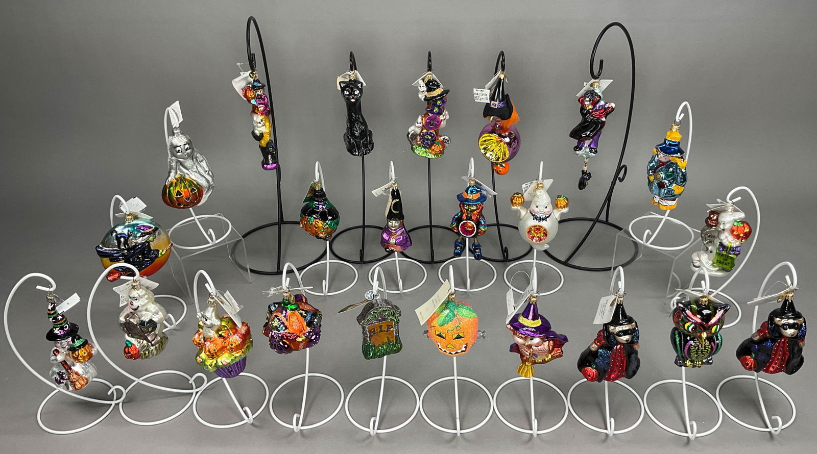 23 Radko Breen Slavic Old World Halloween Ornament: 23 Radko Breen Slavic Treasures Old World Halloween Ornaments Most with Tags. Includes Slavic Treasures Blue Boo, Breen Franken Pumpkin, Old World The Jolly Jack-o-Lantern & Tombstone - 4" - Shortest.