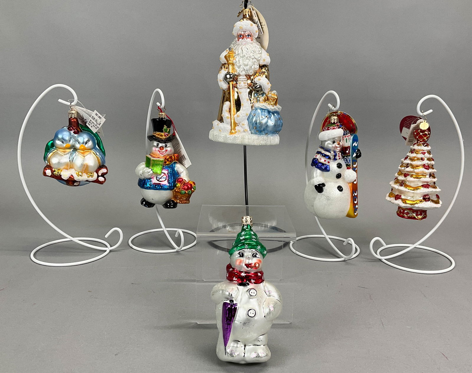 6 Radko Santa Snowmen Christmas Ornaments (1 of 12)