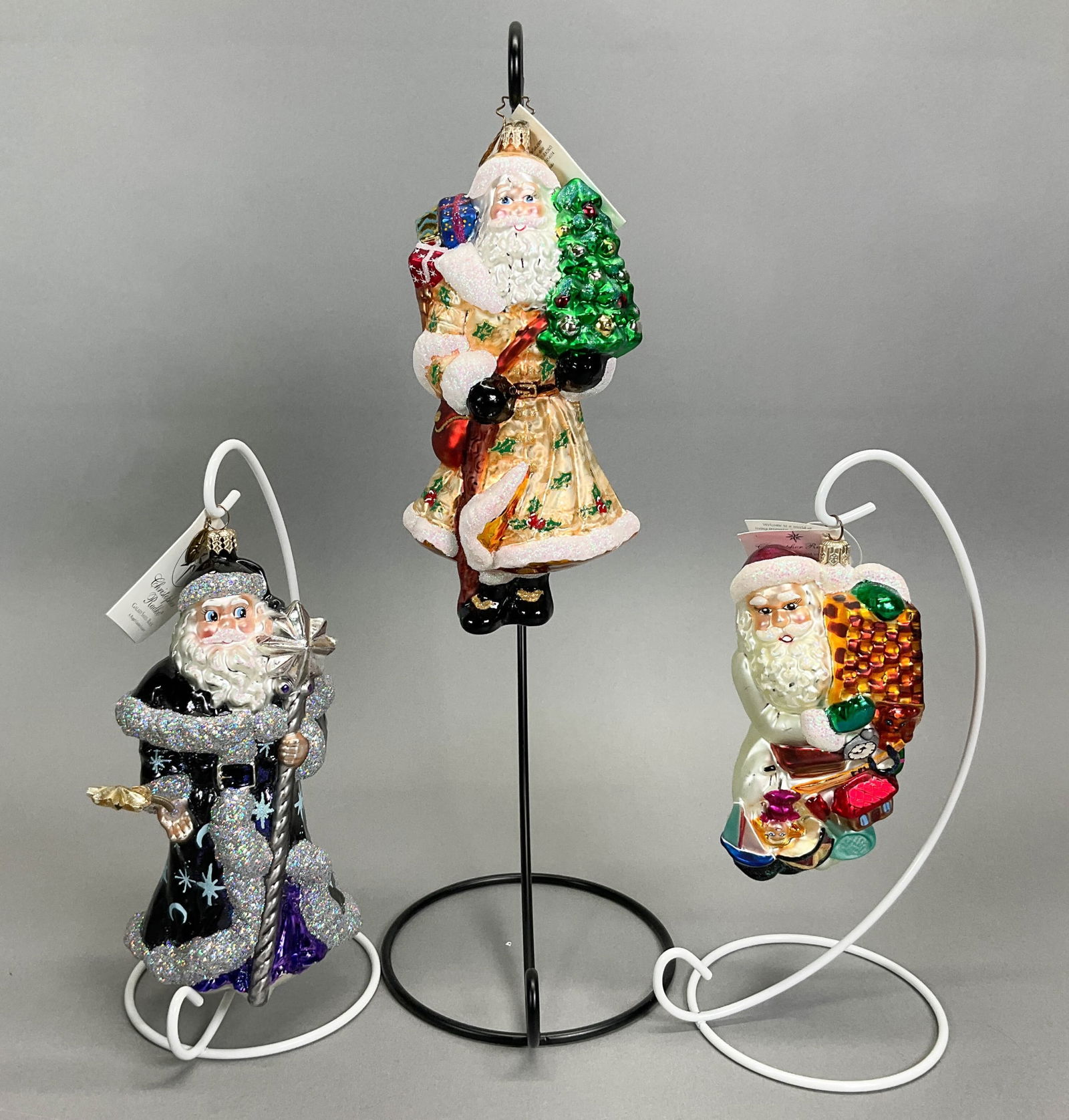 3 Christopher Radko Santa Christmas Ornaments (1 of 11)