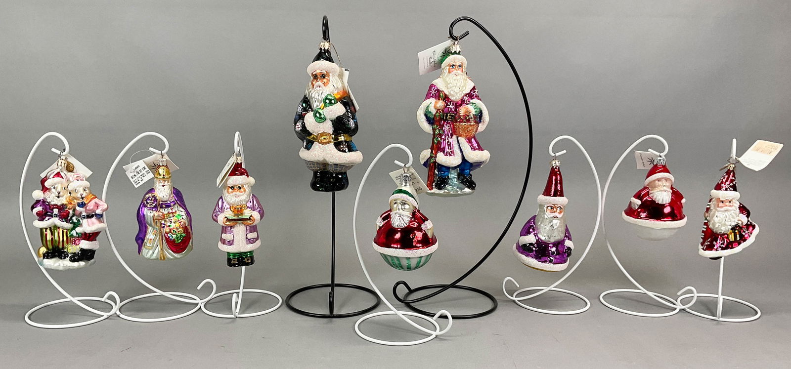9 Radko Christmas Ornaments Most with Tags (1 of 10)