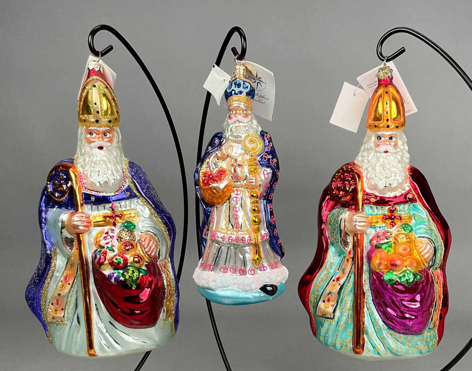 3 Radko Bishops Christmas Ornaments with Tags (1 of 8)