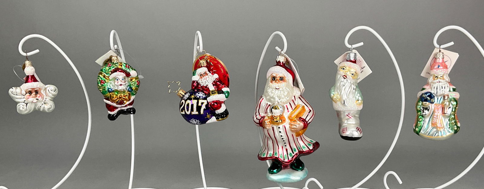 6 Radko Santa Christmas Ornaments w/ Tags (1 of 11)