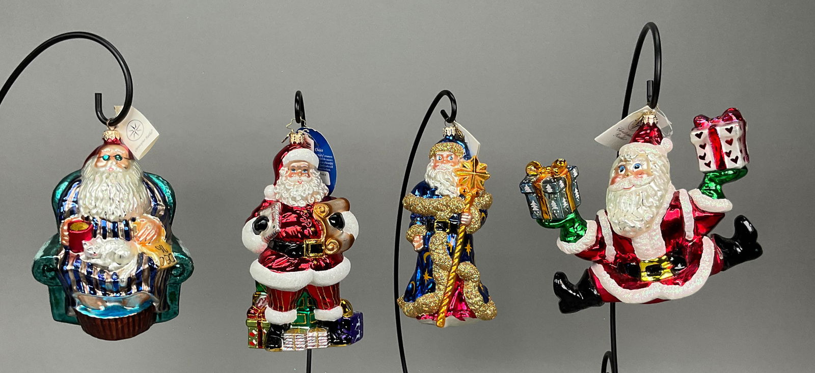 4 Radko Santa Christmas Ornaments X-Large (1 of 6)