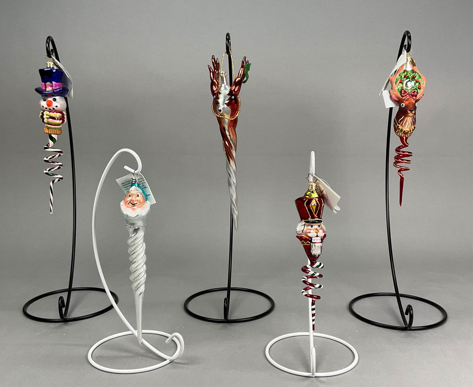 5 Radko Christmas Ornaments Elf Reindeer Twist (1 of 10)